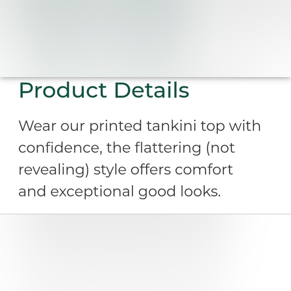 Ll Bean Women Shaping Swimwear Tankini. Size 12 - Picture 9 of 9